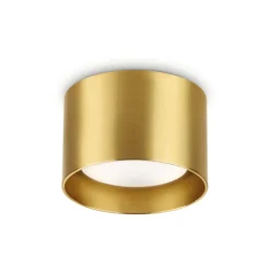 Spike pl1 ottone ideal lux faretto cilindro da soffitto oro gx53 9w 3000k