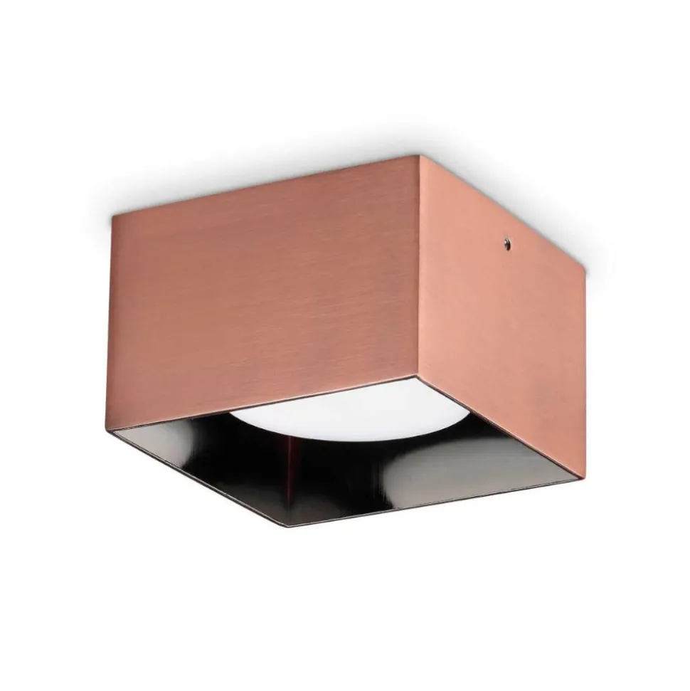 Spike pl1 square ideal lux faretto quadrato rame 3000k per soffitto