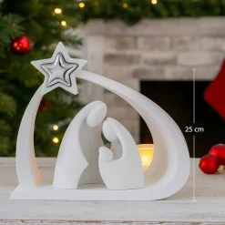 Statuetta presepe di natale h25 natività bianco bongelli preziosi