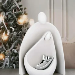 Statuetta presepe di natale h12 moderno bianco bongelli preziosi