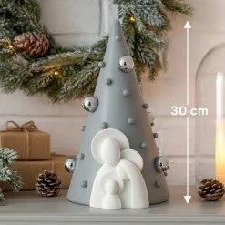 Statuetta presepe h30 albero di natale grigio bongelli preziosi