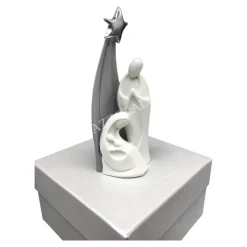 Statuina presepe grigio h15 di natale moderno natività bongelli preziosi
