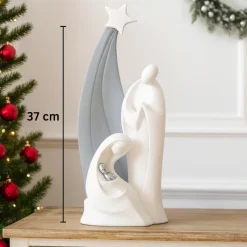 Statuina presepe h37 di natale natività grigio moderno bongelli preziosi