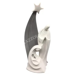 Statuina presepe h37 di natale natività grigio moderno bongelli preziosi