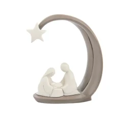 Statuina presepe moderno h13 natività tortora bongelli preziosi