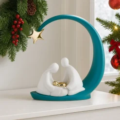 Statuina presepe natale nativita h25 blu bongelli preziosi