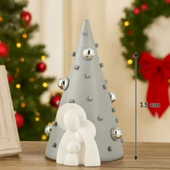 Statuina presepe natività di natale grigio h15 bongelli preziosi