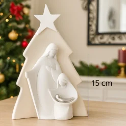 Statuina presepe natività di natale nocciola h15 bongelli preziosi