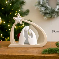 Statuina presepe natività di natale h25 nocciola bongelli preziosi