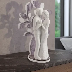 Statuina scultura innamorati albero rovere bongelli preziosi
