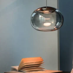 Stilnovo la mariee lampadario moderno boccia grigio fumo led 3000k