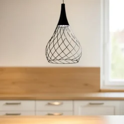 Stilnovo mongolfier lampadario da cucina nero led 3000k dimmerabile
