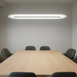 Stilnovo optline lampadario moderno led 3000k dimmerabile alluminio