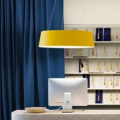 Stilnovo oxygen lampadario giallo moderno led dimmerabile 50w 3000k
