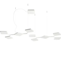 Stilnovo quad lampadario led 91w bianco design moderno per ufficio