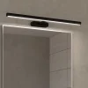 Straight linea light applique specchio da bagno nero ip40 led 2700k