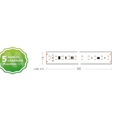 Striscia led 230vac 12w-mt 4000k bobina 5mt ip65 cri80