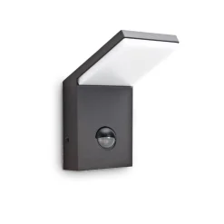 Style ap sensor applique da esterno antracite led 9w 4000k sensore di movimento