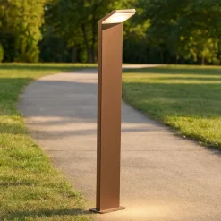 Style pt h100 ideal lux paletto da giardino marrone led 4000k