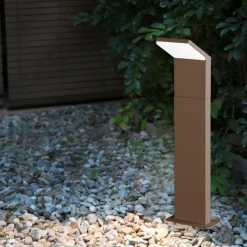 Style pt h050 4000k ideal lux lampione da giardino marrone