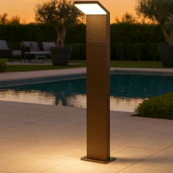 Style pt h050 3000k ideal lux lampioncino marrone