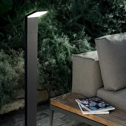 Style pt h100 lampione da giardino led 9w 4000k antracite ideal lux