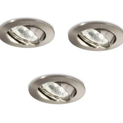 Swing fi ideal lux box 3 faretti da incasso per controsoffitto orientabile nickel tondo