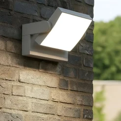 Swipe ap ideal lux applique da esterno orientabile 20w 3000k grigio chiaro