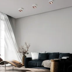Syme sforzin lampada da soffitto quadrata di gesso rame moderna