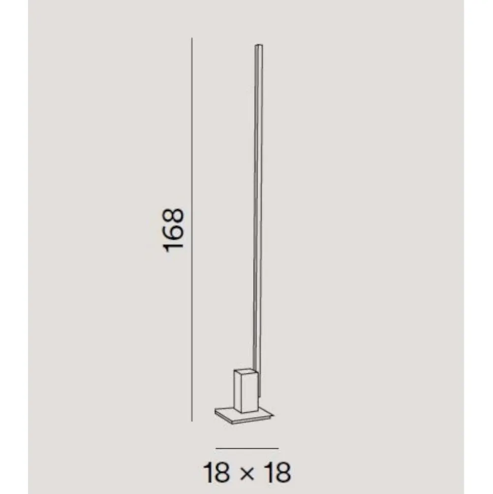 Syncro perenz piantana moderna lampada da terra nera led