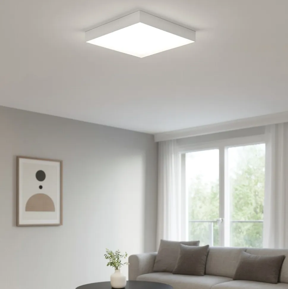 Tara linea light plafoniera led 26w 3000k bianca quadrata