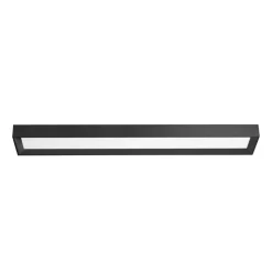 Tara linea light plafoniera led 3000k nera ip40 rettangolare