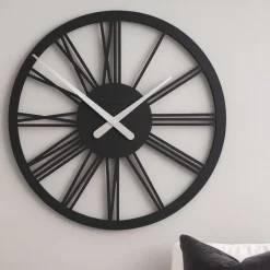 Tarquinio nero orologio da parete 45 numeri romani in legno