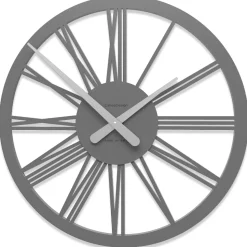 Tarquinio orologio da parete 45 numeri romani grigio quarzo in legno