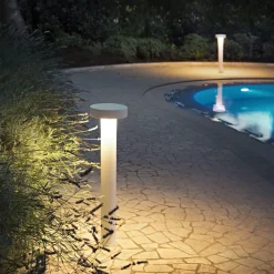 Tesla pt4 h80 ideal lux lampione da giardino 80cm bianco design ip44