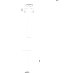 Tesla pt4 h80 ideal lux lampione da giardino 80cm bianco design ip44