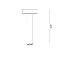 Tesla pt4 h80 paletto da giardino 80cm antracite ideal lux ip44