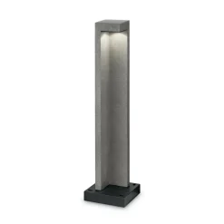 Titano pt h74 ideal lux lampione da giardino effetto granito led 7w 4000k