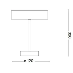 Toffee tl lampada da tavolo ip54 bianco led 3000k portatile