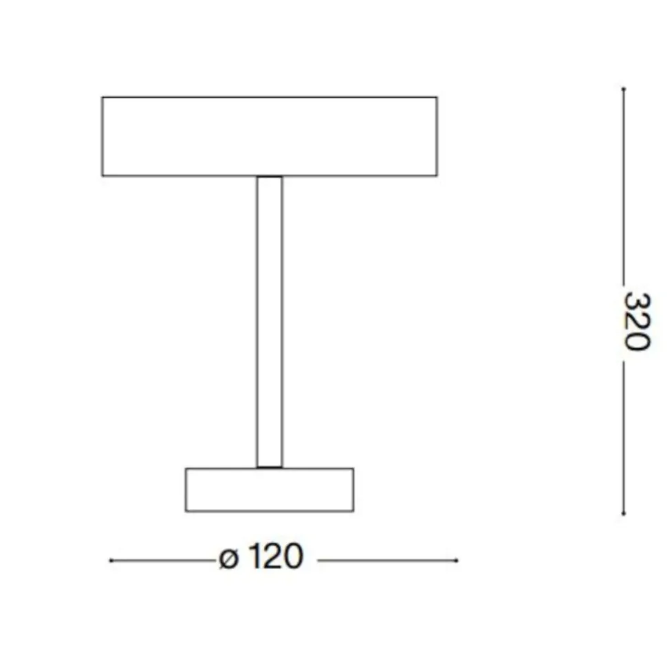 Toffee tl lampada da tavolo ip54 bianco led 3000k portatile