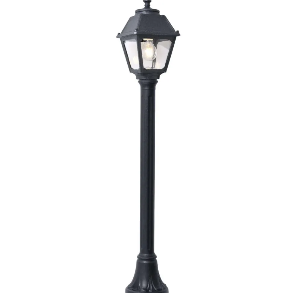 Top light alba lampione nero per giardino moderno 100cm ip55