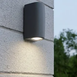 Top light aosta applique da esterno grigia ip55