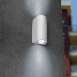 Top light applique aosta bianca da esterno bi emissione ip55