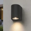 Top light applique per esterno balcone moderna nera ip65
