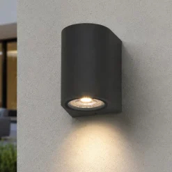 Top light applique per esterno balcone moderna nera ip65