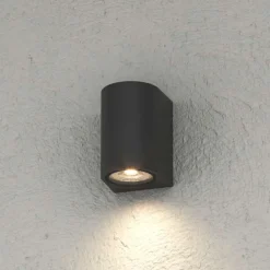 Top light applique per esterno balcone moderna nera ip65