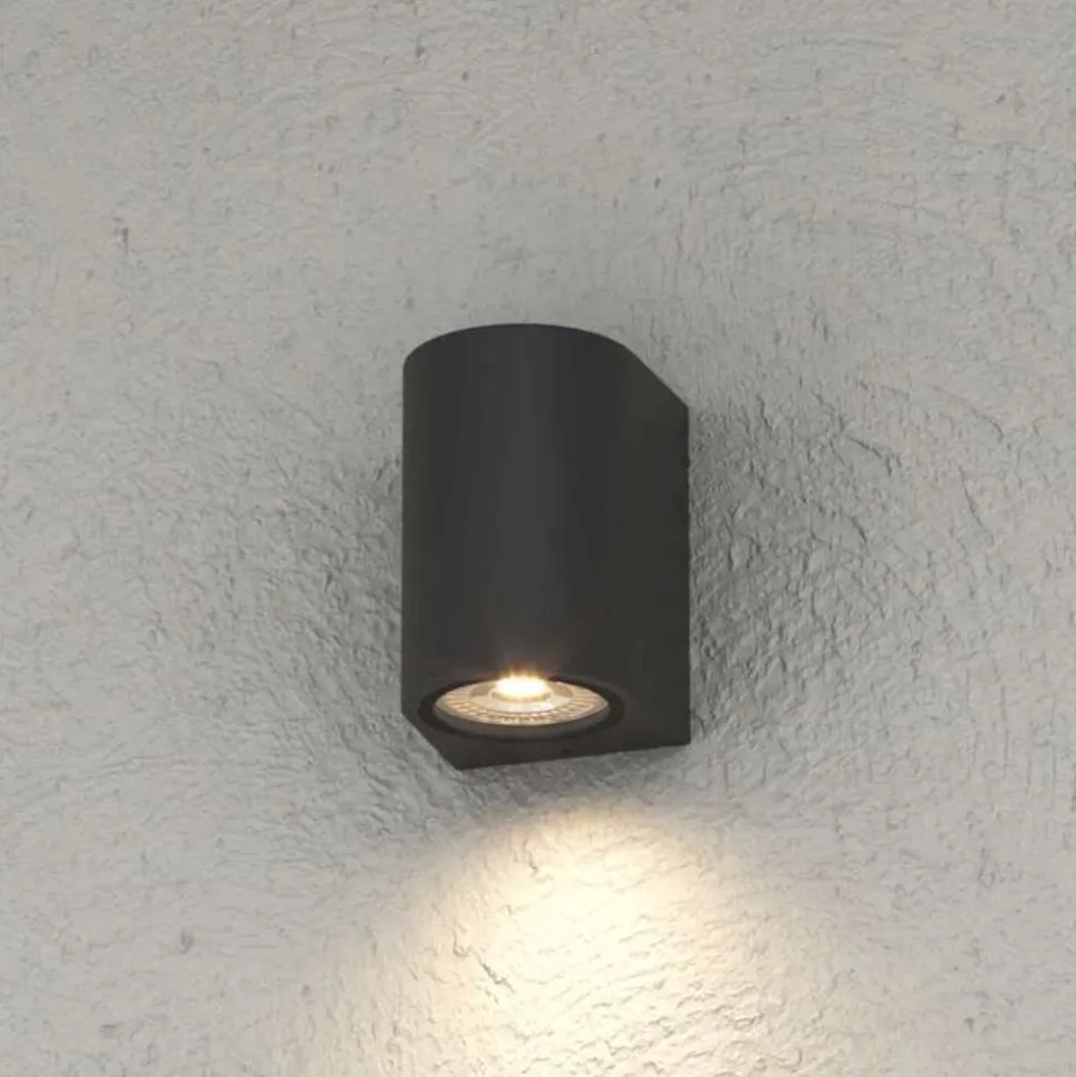Top light applique per esterno balcone moderna nera ip65