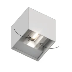 Top light applique perth corten cubo moderno led 10w cct ip65