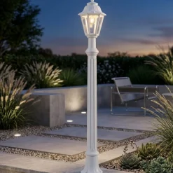 Top light asti lampione da giardino design lanterna bianca
