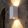 Top light atene applique da esterno bianca biemissione luce ip65